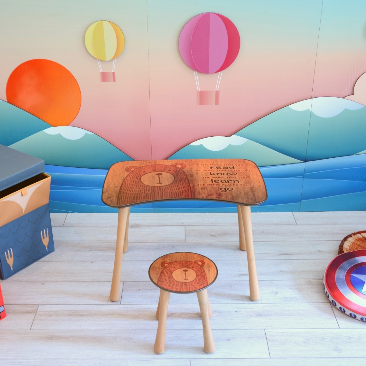 THE BEAR TABURELİ MASA SETI (2-4 YAŞ)