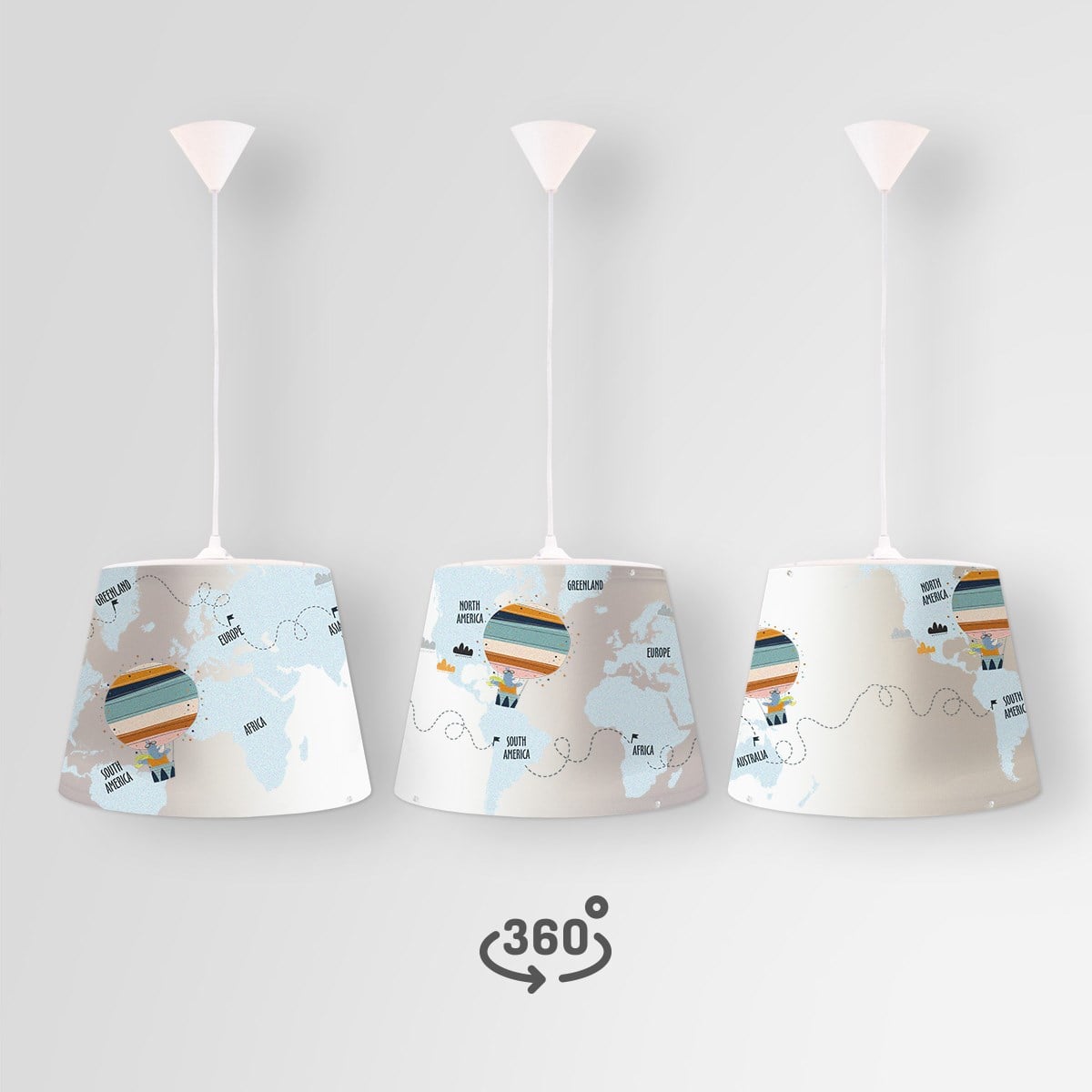 WORLD MAP KONİK SARKIT AYDINLATMA (LARGE)