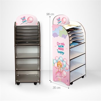 BALON KIZ LOU KİTAPLIK - SEPERATÖRLÜ