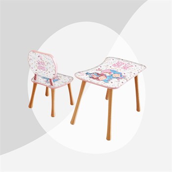 Cute Girl Sandalyeli Aktivite Masa Seti (2-4 Yaş)