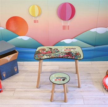 DOODLES TABURELİ MASA SETİ (2-4 YAŞ)