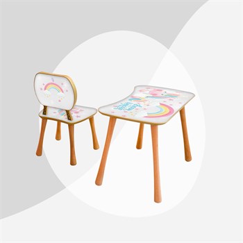 Dream Unicorn Sandalyeli Aktivite Masa Seti (2-4 Yaş)