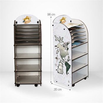 EXPLORER LOU KİTAPLIK - SEPERATÖRLÜ