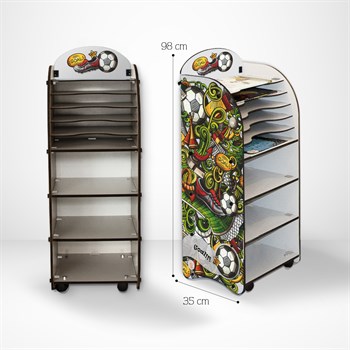 FOOTBALL LOU KİTAPLIK - SEPERATÖRLÜ