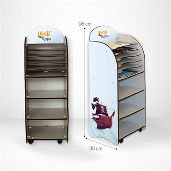 KORSAN LOU KİTAPLIK - SEPERATÖRLÜ