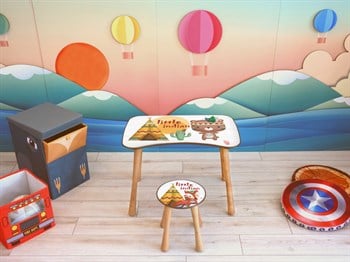 LITTLE INDIAN TABURELİ MASA SETİ (2-4 YAŞ)