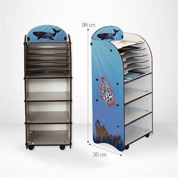 SCUBA LOU KİTAPLIK - SEPERATÖRLÜ