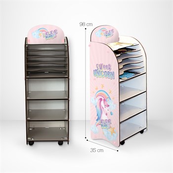 UNICORN LOU KİTAPLIK - SEPERATÖRLÜ