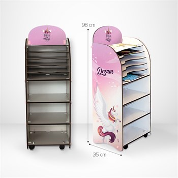 WINGS LOU KİTAPLIK - SEPERATÖRLÜ