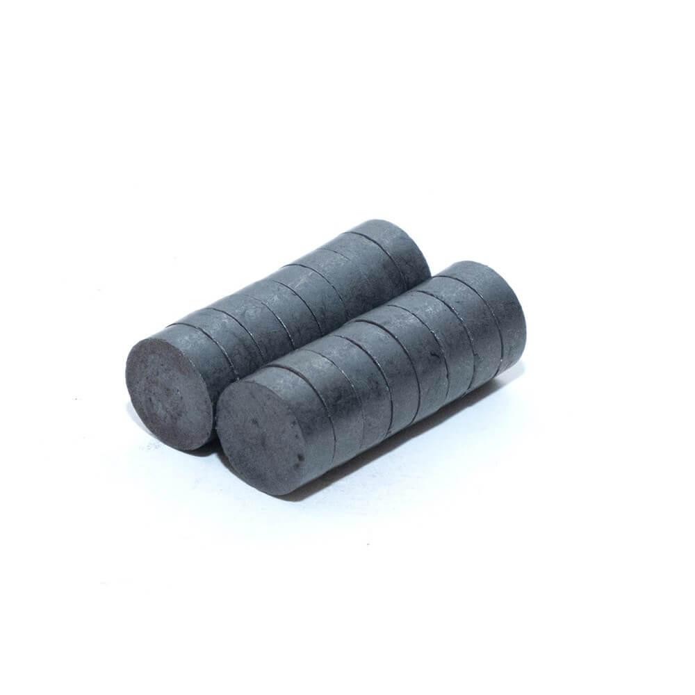 12mm Çap x 4mm Kalınlık - Ferrite Kömür Mıknatıs