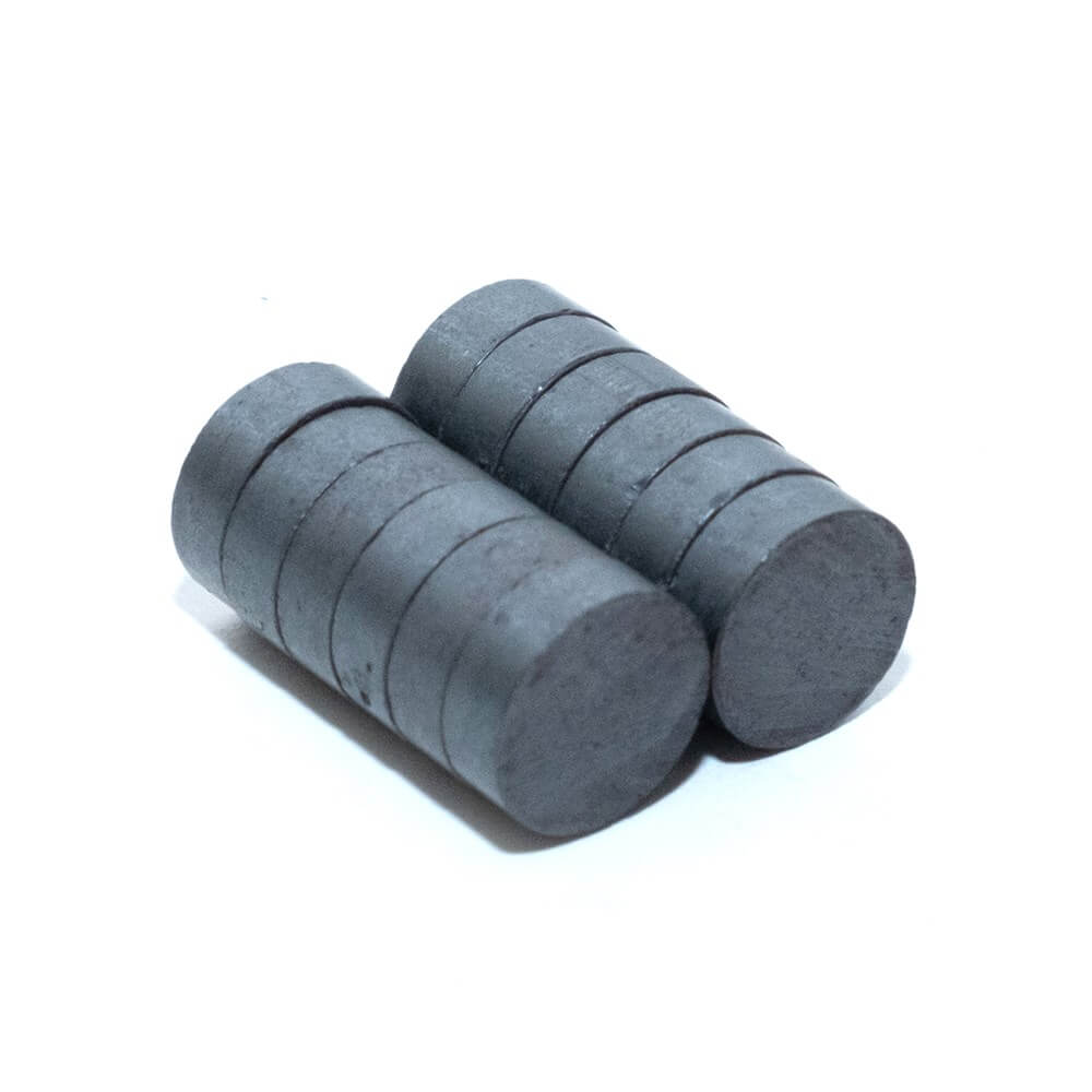 15mm Çap x 5mm Kalınlık - Ferrite Kömür Mıknatıs