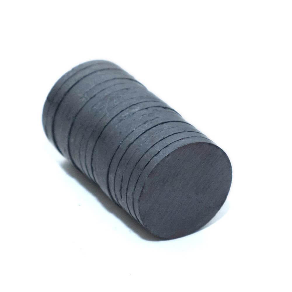 30mm Çap x 3mm Kalınlık - Ferrite Kömür Mıknatıs