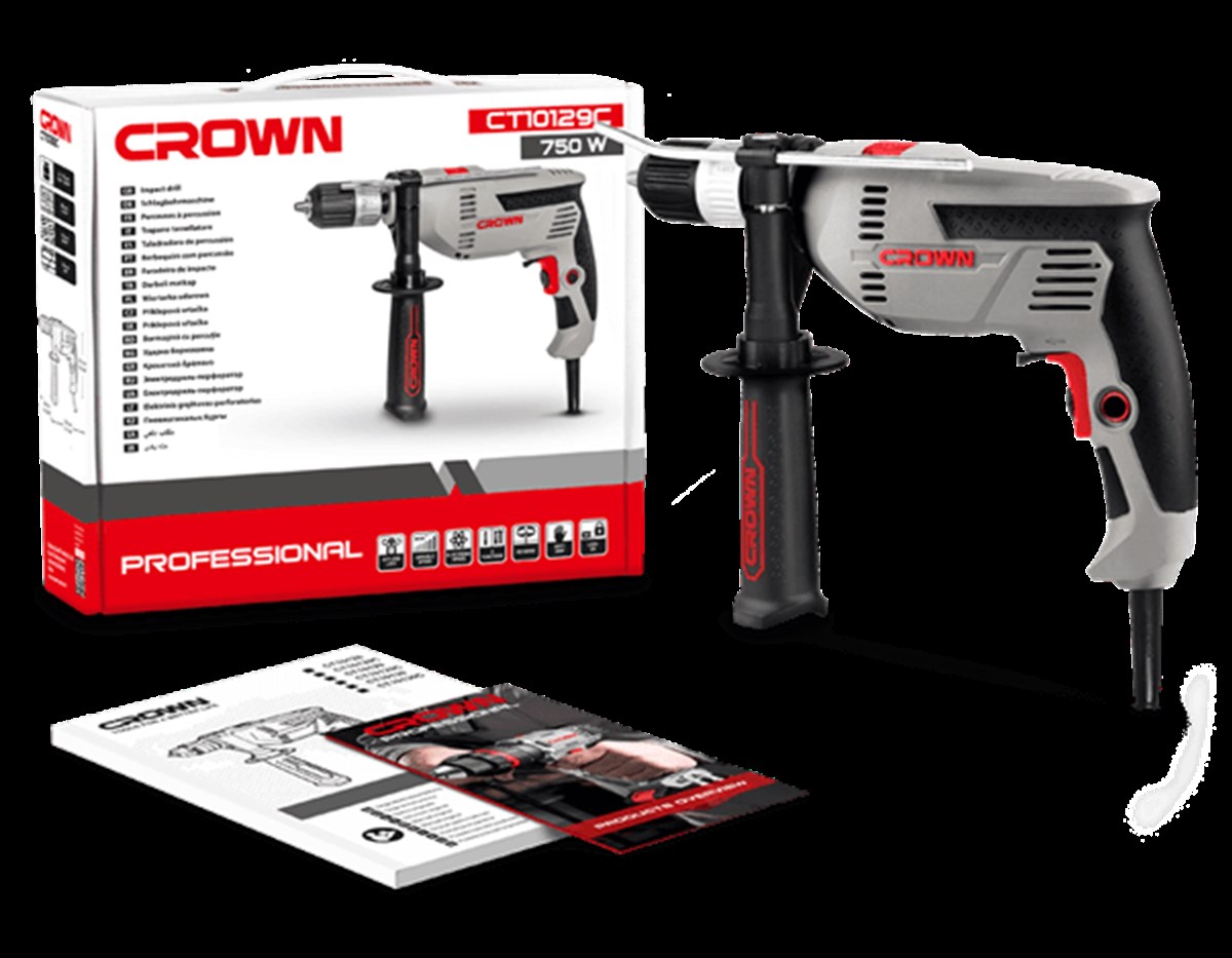 Crown Darbeli Matkap
750 W - 13 mm