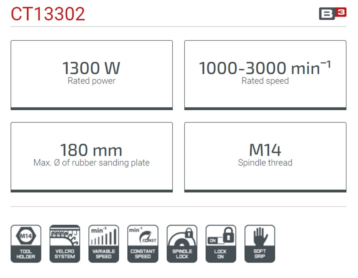 Crown Polisaj
1300 W - 180 mm