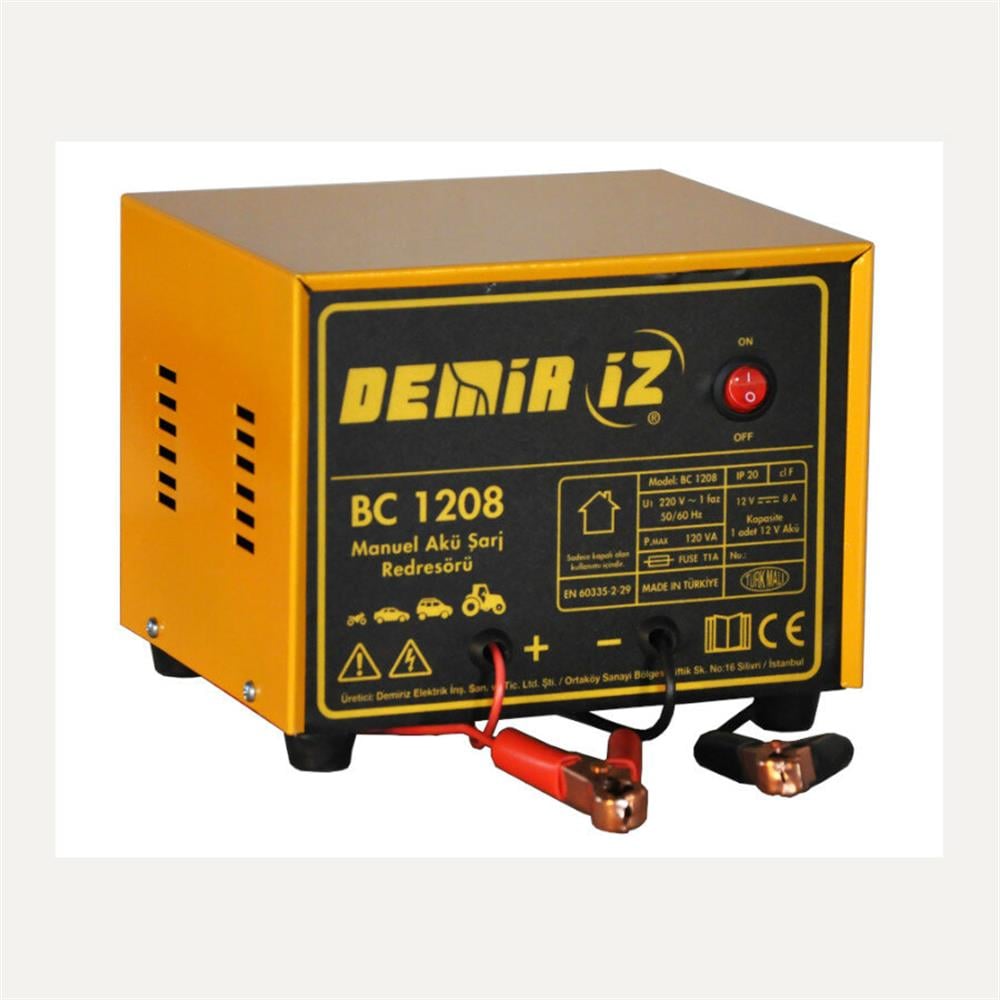 DEMİRİZ 12V-8A MANUEL TEK AKÜ ŞARJ