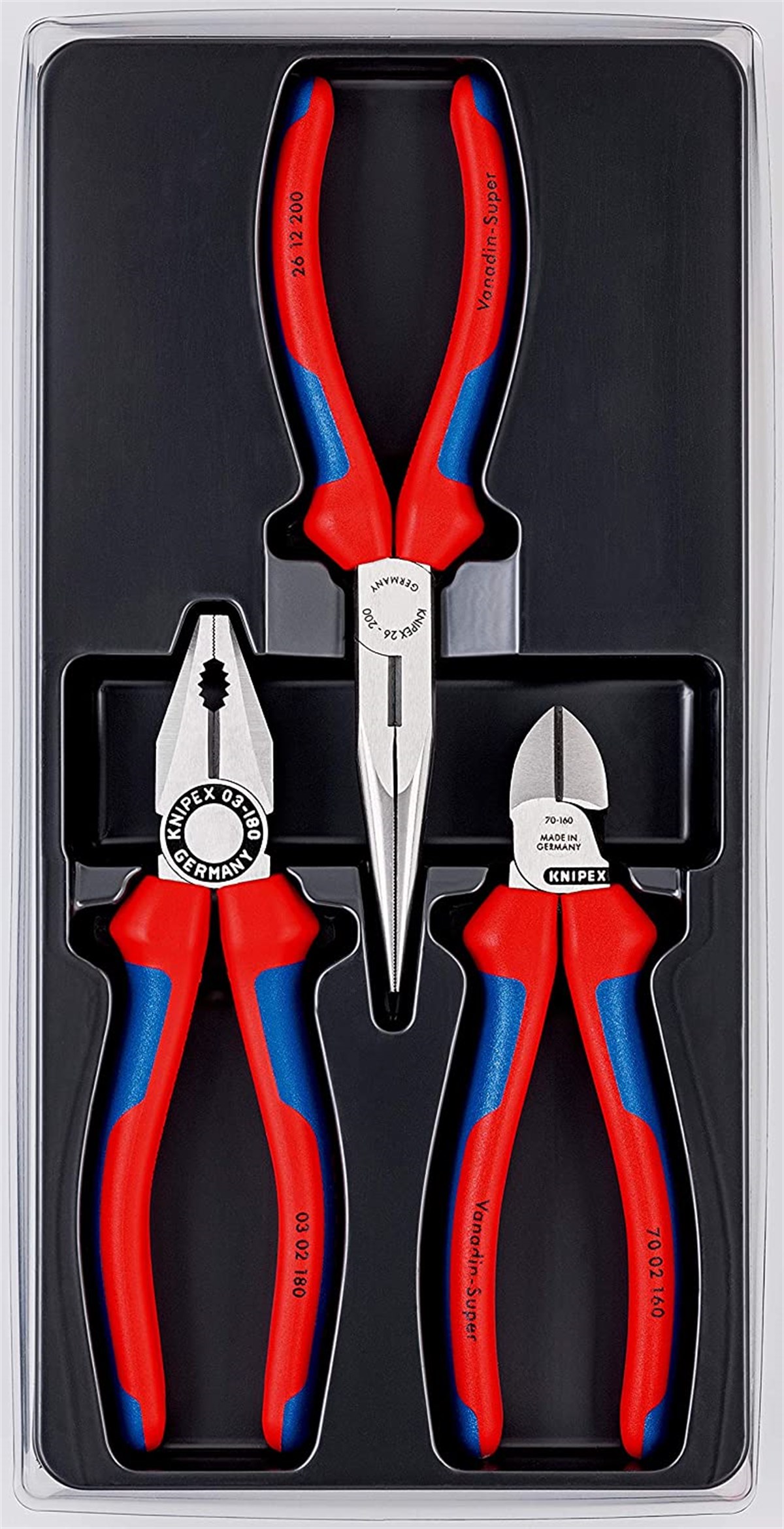 Knipex 3'lü Alet Seti - Kargaburun, Pense, Yankeski