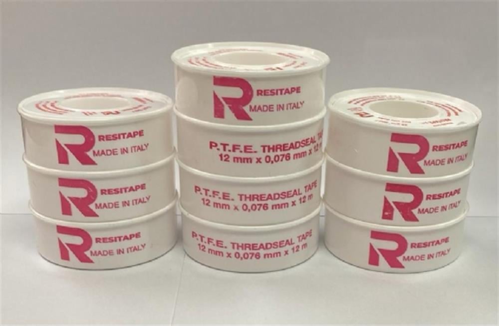 Resiflon Teflon Bant (10'Lu Paket) 12 Mm X 0.076 Mm X 12 Mt.