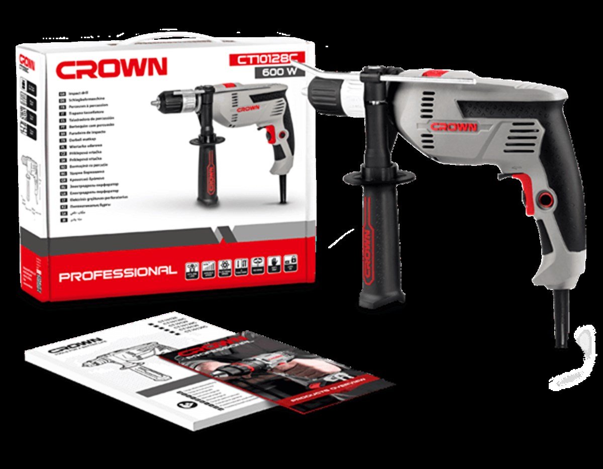 Crown Darbeli Matkap -
600 W - 13 mm