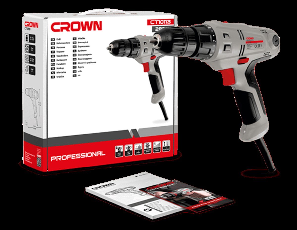 Crown Tork Ayarlı Matkap
280 W - 10 mm