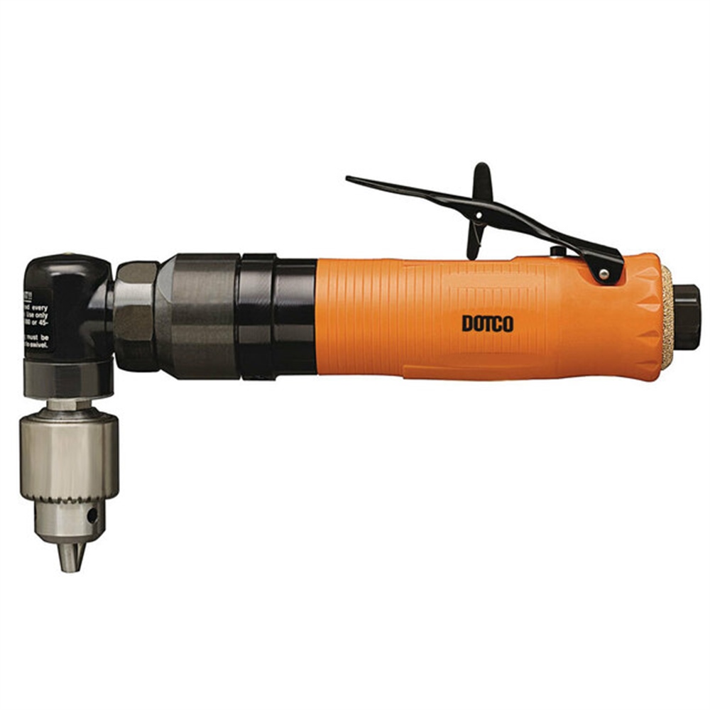 Dotco 15L148938 Dik Açılı Pnömatik Matkap | 15-14 Serisi | 0,3 HP | 3.600 RPM | Kompozit Konut | Arka Egzoz
