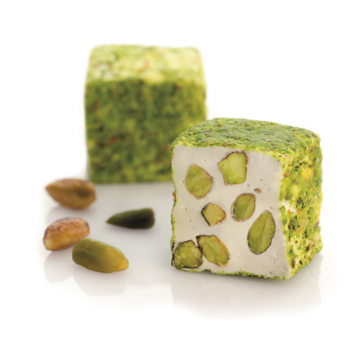 PISTACHIO & BUTTER FLAVOR COATED WITH GROUND PISTACHIO  TURKISH DELIGHT