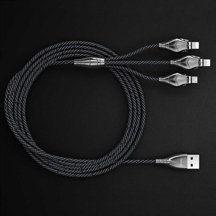 Benks D27 3 in 1 Snake Lightning+Lightning+Micro Kablo 1.5M
