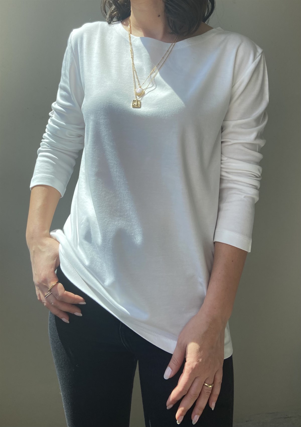 Oslo Lyocell/Pamuk Ekru Sweat
