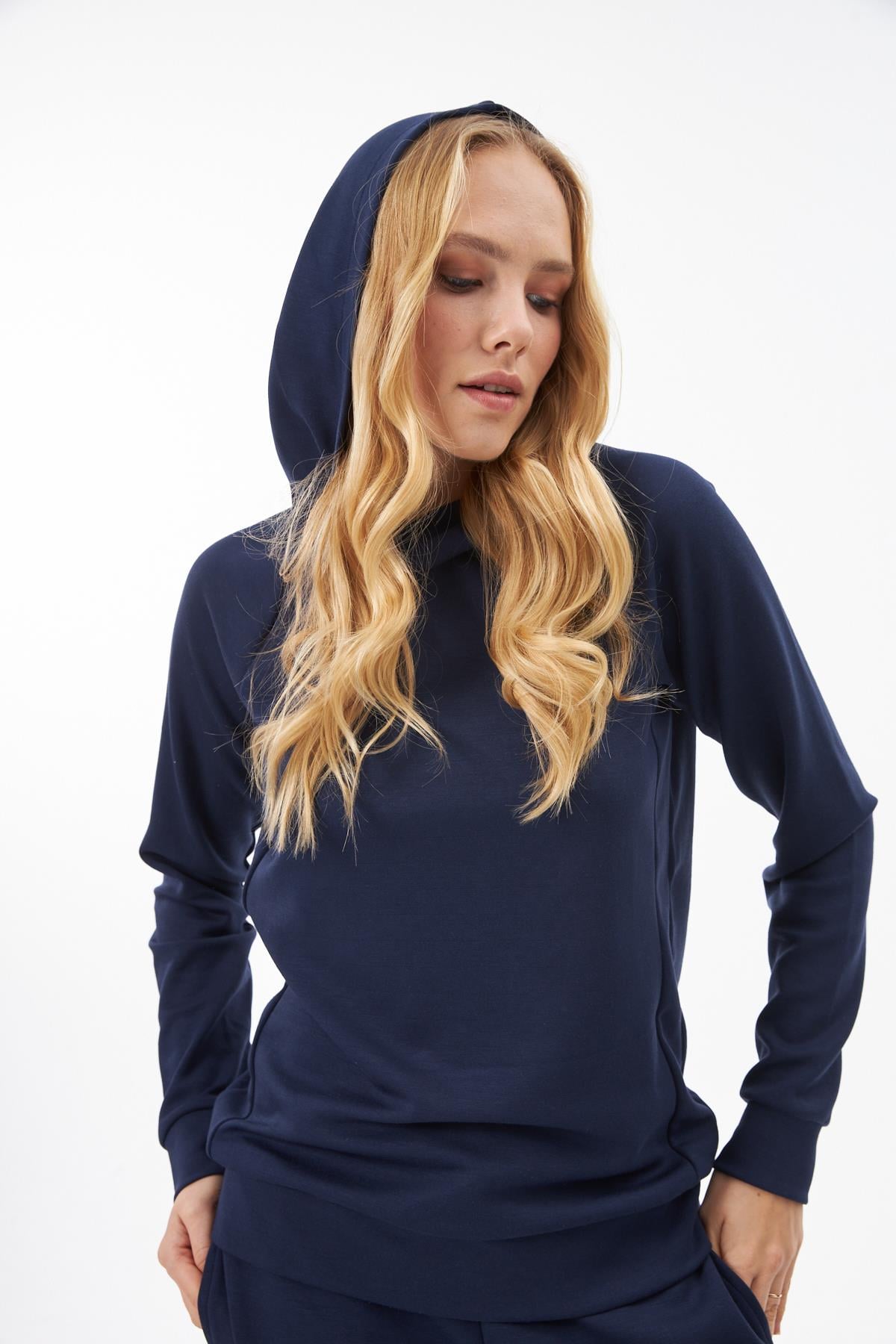 Lacivert Modal Sweatshirt