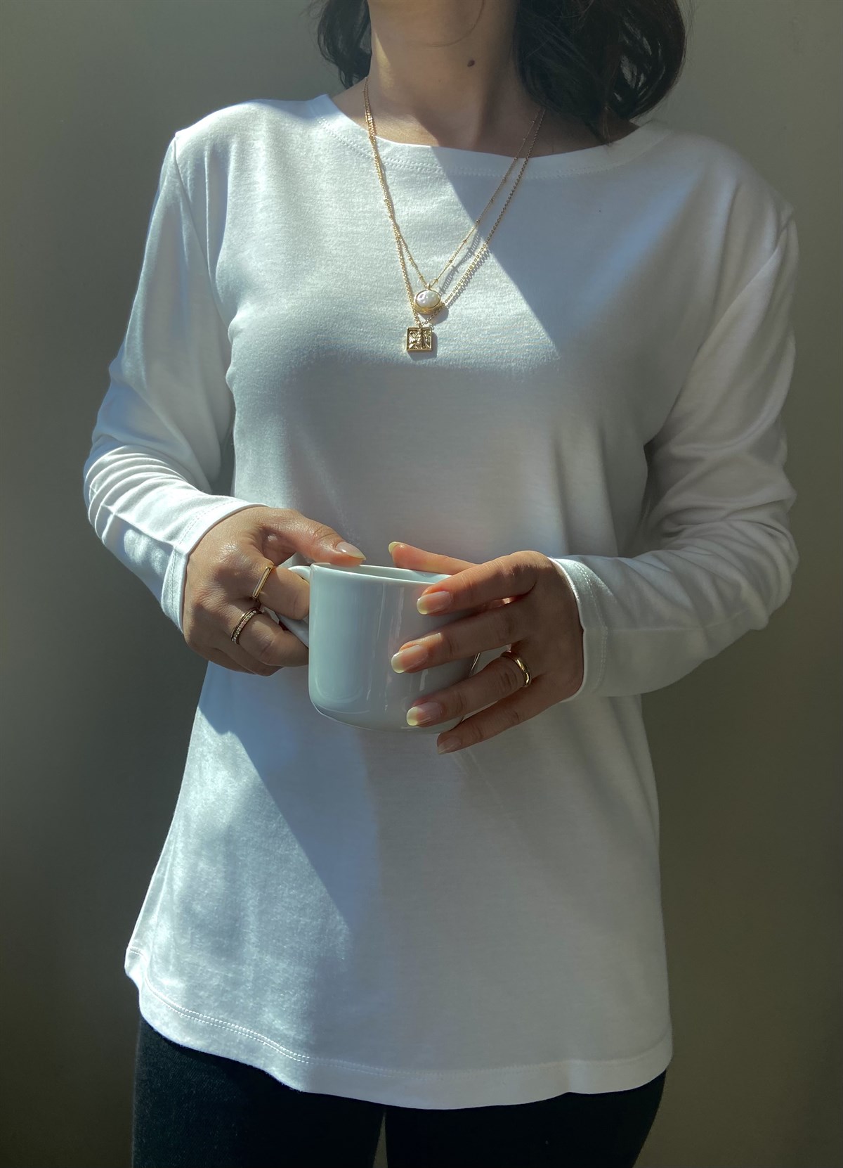 Oslo Lyocell/Pamuk Ekru Sweat