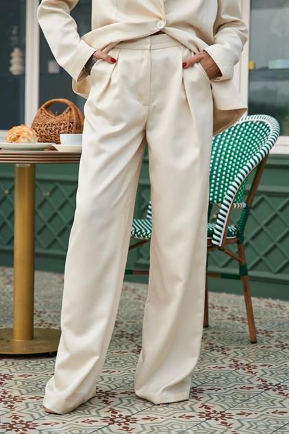 LEFON Kadın Pileli Palazzo Pantolon W25S-LF-031438