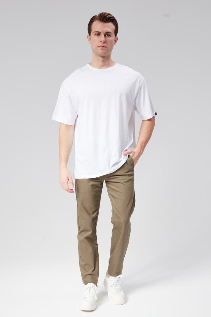 DENIMFIELD Erkek Boru Paça Kanvas Chino Pantolon 2405841