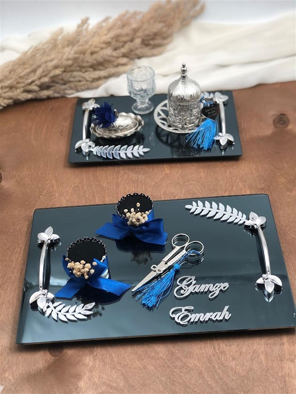 Süslü Söz Nişan Tepsisi Yüzük Yükselticiler Makas Damat Kahve Fincanı Lokumluk Bardak