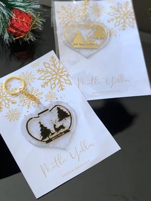 10 Adt Sevdiklerinizle Mutlu Yıllar Kartlı Yılbaşı Özel Figürlü Yeni Yıl Hediyesi Anahtarlık Poşetli