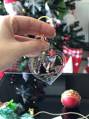 10 Adt Sevdiklerinizle Mutlu Yıllar Kartlı Yılbaşı Özel Figürlü Yeni Yıl Hediyesi Anahtarlık Poşetli