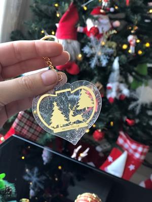 10 Adt Sevdiklerinizle Mutlu Yıllar Kartlı Yılbaşı Özel Figürlü Yeni Yıl Hediyesi Anahtarlık Poşetli