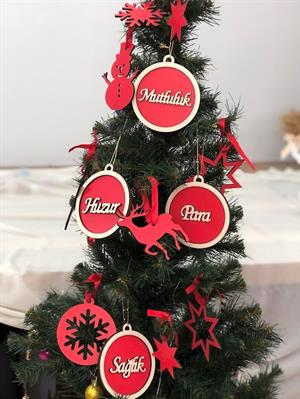 13 parça yılbaşı çam ağacı süsü ahşap yeni yıl süsü dekoratif süs