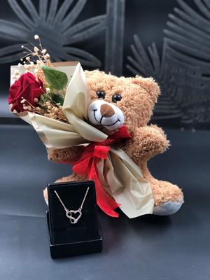 14 Şubat Sevgililer Günü Hediyesi Kız Arkadaşa Sevgiliye Eşe Doğum Günü Hediyesi Kolye Ayıcık