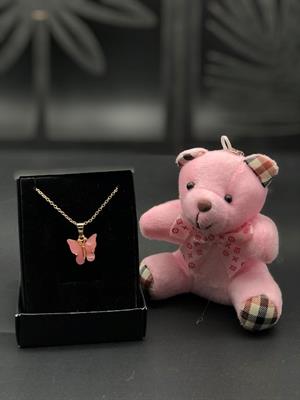 14 Şubat Sevgililer Günü Hediyesi Sen Sevimli Pembe Hediye Ayıcık Anahtarlıık Kelebek Kolye