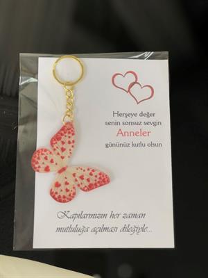 20 Adet Anneler Günü Hediyesi Herşeye Değer Senin Sonsuz Sevgin Anahtarlık Anneme Öğretmene Hediye