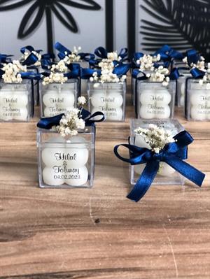 20 adet Düğün/nişan/söz/sünnnet/kına Özel Düğün Lüks Mini Çiçekli Bubble Mum