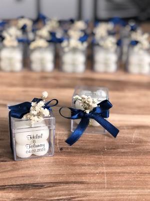 20 adet Düğün/nişan/söz/sünnnet/kına Özel Düğün Lüks Mini Çiçekli Bubble Mum