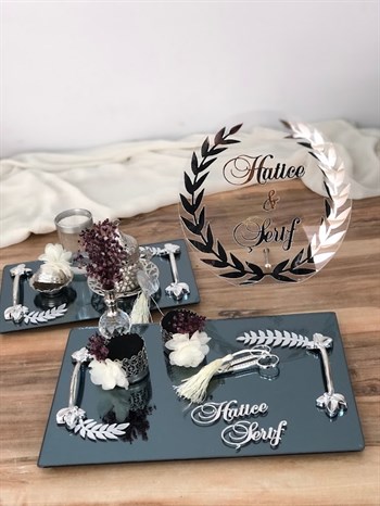 3'lü Dikdörtken Tepsi Seti