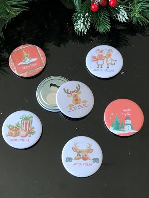 5 Adet Yeni Yıl Yılbaşı Hediyesi Açacak Magnet Yılbaşı Temalı Karışık Yollanır Desenler Son Görselde