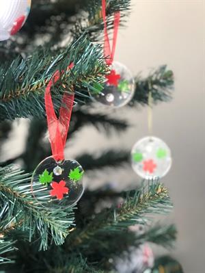 6 Adet Yılbaşı özel el yapımı epoksi döküm Yılbaşı Çam Ağacı Süsü Dekor Süsleme Seti