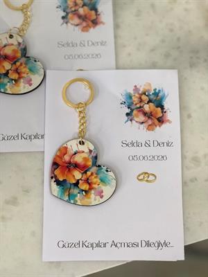 Bu Ahşap Anahtarlık Sizin Olmalı Söz Nişan Düğün Kına Hediyesi Nikah Hatırası Hediyelik