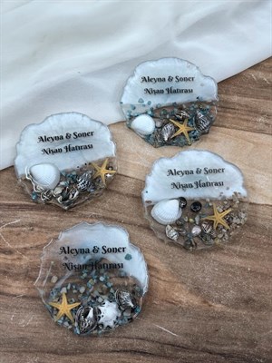 Deniz kabuklu epoksi magnet