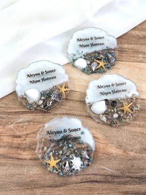 Deniz kabuklu epoksi magnet