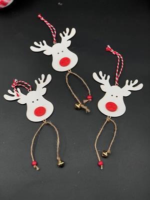 En Sevimli Yılbaşı çam ağacı süsü ahşap 6 adet 