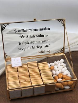 Kız Isteme Çikolatası, Söz, Nişan Çikolatası 80 adet madlen 200 gr drajeler dahil