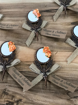 Metal Melekli Ayna Magnet